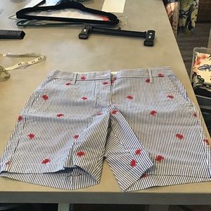 Talbots Embroidered Crab Shorts
